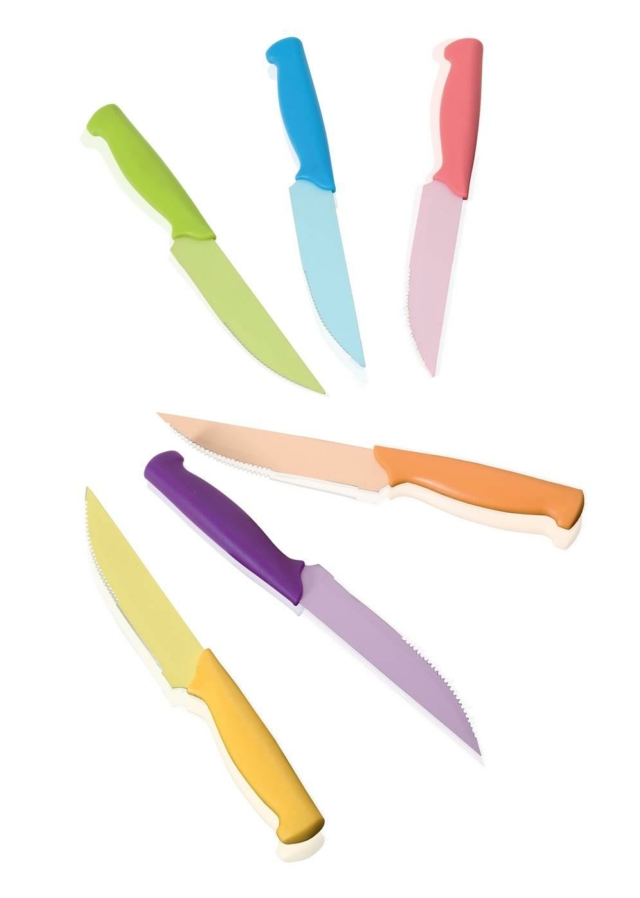coltello per bistecca Codice 57323 di Brandani in acciaio inox rivestito in antiaderente total color coltello per bistecca Codice 57323 di Brandani in acciaio inox rivestito in antiaderente total color