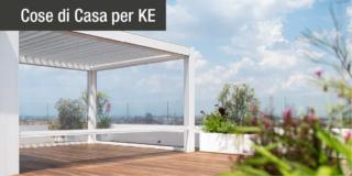 La Pergola Kedry PRIME di KE per lo spazio outdoor di un superattico a CityLife, a Milano