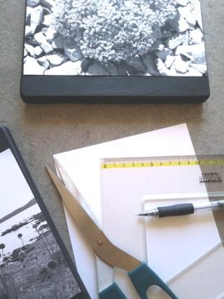 Stampate delle foto in bianco e nero su carta per fotocopie e tagliatele misura (Foto 4).