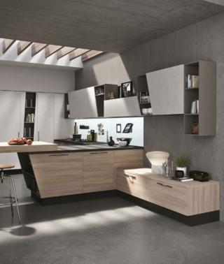 cucina in legno Mia di Aran Cucine con ante in laminato LPL olmo tafira cucina in legno Mia di Aran Cucine con ante in laminato LPL olmo tafira