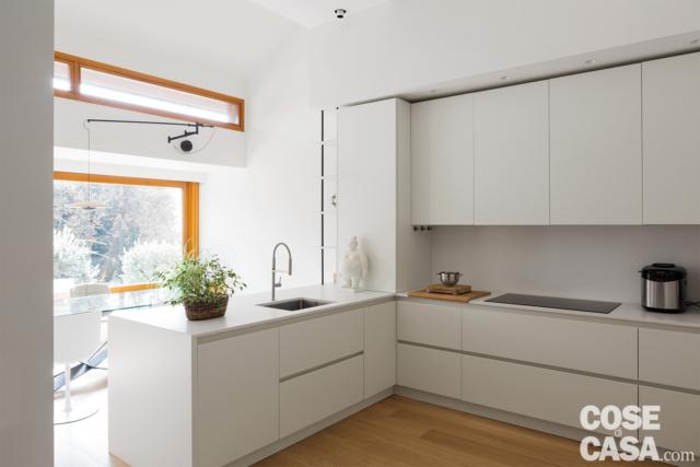 vista della cucina open nel sottotetto di 125 mq vista della cucina open nel sottotetto di 125 mq