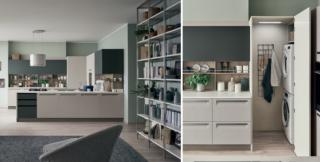 cucina con lavanderia nascosta Carrera F1 di Veneta Cucine cucina con lavanderia nascosta Carrera F1 di Veneta Cucine
