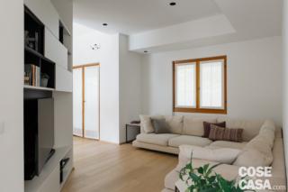 angolo salotto nel sottotetto di 125 mq