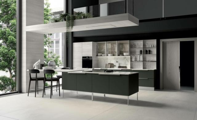 cucina con finiture nei toni bianco e grigio scuro Chantal di Febal Casa cucina con finiture nei toni bianco e grigio scuro Chantal di Febal Casa
