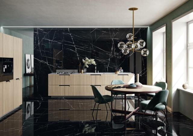 marmo nero xlab marquinia cucina di Iperceramica marmo nero xlab marquinia cucina di Iperceramica