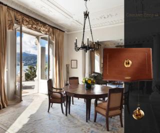 Interruttori a levetta classici AVE England Style 44 con placca in legno di noce Interruttori a levetta classici AVE England Style 44 con placca in legno di noce