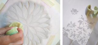 e tamponate il colore con la gommapiuma (Foto 6 e 7), evitando accumuli di colore che farebbero spessore.