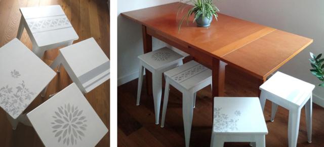 DECORARE CON LO STENCIL GLI SGABELLI DECORARE CON LO STENCIL GLI SGABELLI