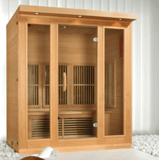 sauna SIR 504 di Leroy Merlin, in pino Hemlock canadese e lastre in cristallo temperato 6 mm per 3 persone sauna SIR 504 di Leroy Merlin, in pino Hemlock canadese e lastre in cristallo temperato 6 mm per 3 persone