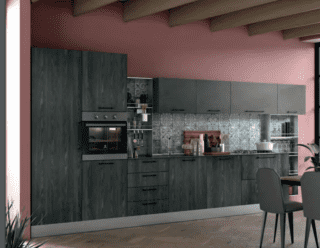 cucina moderna con basi e colonne in melaminico frassino lava Tablet di Creo Kitchens by Lube cucina moderna con basi e colonne in melaminico frassino lava Tablet di Creo Kitchens by Lube