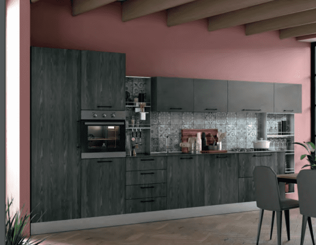 cucina moderna con basi e colonne in melaminico frassino lava Tablet di Creo Kitchens by Lube cucina moderna con basi e colonne in melaminico frassino lava Tablet di Creo Kitchens by Lube