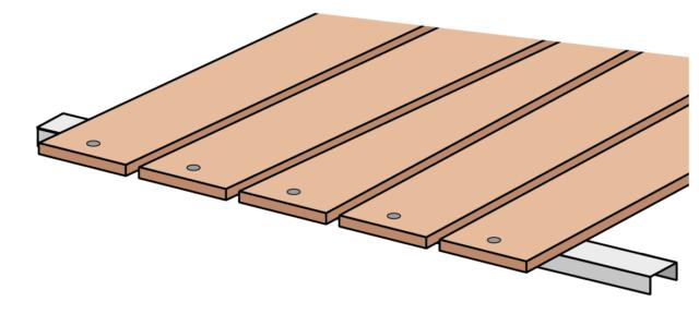 posa di listoni o doghe (in legno o altri materiali) che possono avere lunghezze diverse a seconda della superficie del terrazzo posa di listoni o doghe (in legno o altri materiali) che possono avere lunghezze diverse a seconda della superficie del terrazzo