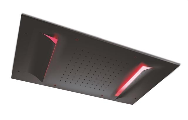 soffione Blade P700W di Rubinetterie Stella con getto a pioggia, 2 cascate e cromoterapia soffione Blade P700W di Rubinetterie Stella con getto a pioggia, 2 cascate e cromoterapia