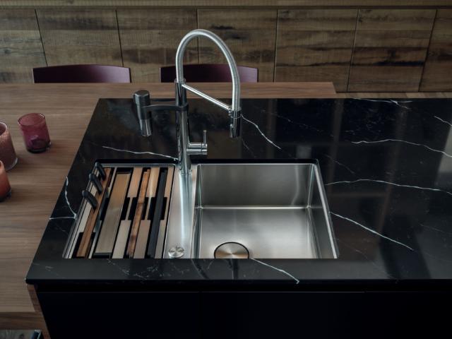lavello cucina Box Center sottotop BWX 120-41-27 di franke in modalità Night lavello cucina Box Center sottotop BWX 120-41-27 di franke in modalità Night