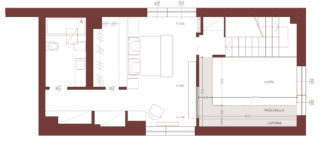 Pianta con passerella per sfruttare l'altezza Pianta con passerella per sfruttare l'altezza