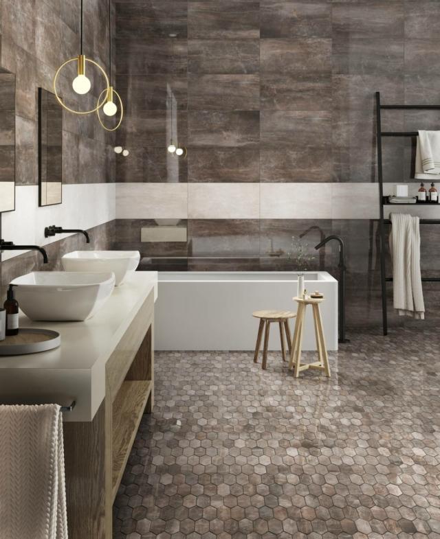 Fossil di Serenissima per pavimenti e rivestimenti arricchisce il linguaggio materico del design moderno ispirandosi a una selezione di pietre rare e preziose con trame, colorazioni, sfumature e sottili venature Fossil di Serenissima per pavimenti e rivestimenti arricchisce il linguaggio materico del design moderno ispirandosi a una selezione di pietre rare e preziose con trame, colorazioni, sfumature e sottili venature