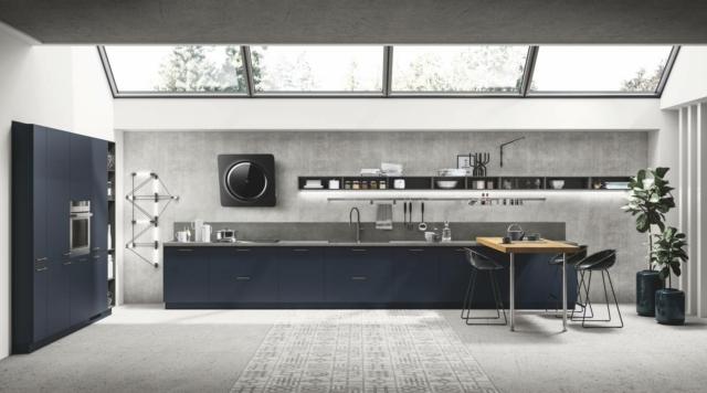 cucina Mood scavolini color grigio ferro e blu moon cucina Mood scavolini color grigio ferro e blu moon