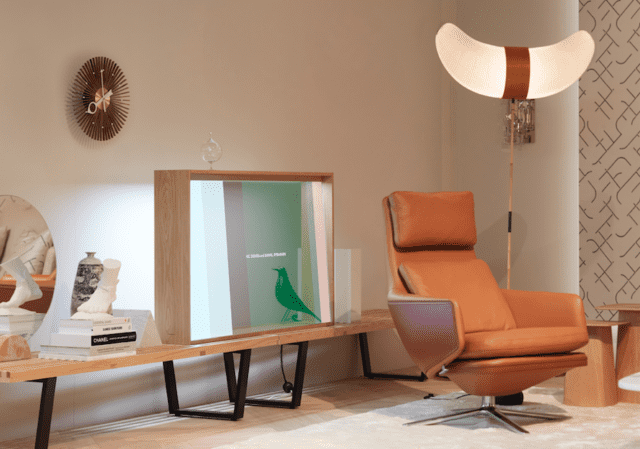 prototipo di schermo OLED TV trasparente di Panasonic prototipo di schermo OLED TV trasparente di Panasonic