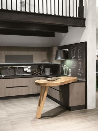 cucina angolare con penisola ovale in legno Penelope di Aran Cucine cucina angolare con penisola ovale in legno Penelope di Aran Cucine