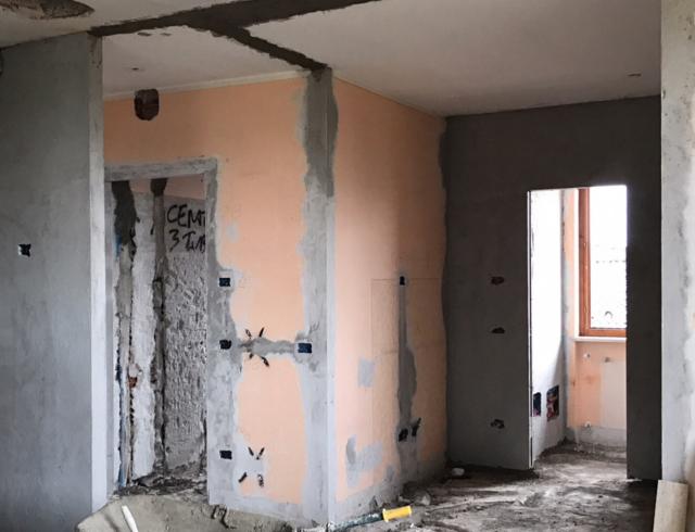 esecuzione delle tracce durante la ristrutturazione della casa di 63 mq esecuzione delle tracce durante la ristrutturazione della casa di 63 mq