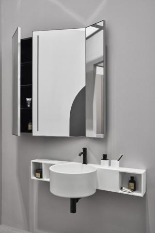 composizione Sella di Cielo consta di lavabo in ceramica nella finitura Talco della gamma cromatica “Terre di Cielo” composizione Sella di Cielo consta di lavabo in ceramica nella finitura Talco della gamma cromatica “Terre di Cielo”