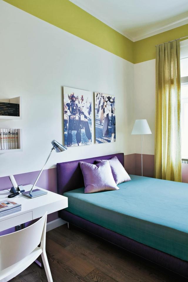 parete dietro il letto idropittura di Farrow & Ball parete dietro il letto idropittura di Farrow & Ball