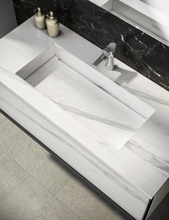top a incasso del mobile lavabo laccato opaco latte della collezione Class di GB Group in tecnogres top a incasso del mobile lavabo laccato opaco latte della collezione Class di GB Group in tecnogres