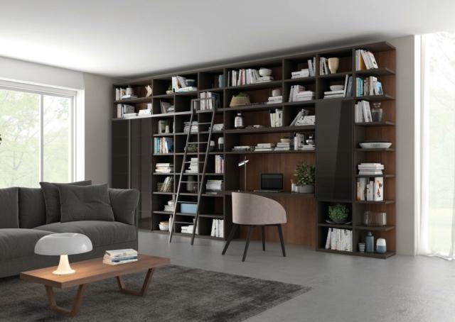 Composizione 562 di Giessegi è la grande libreria attrezzata che veste la parete del soggiorno in stile classico Composizione 562 di Giessegi è la grande libreria attrezzata che veste la parete del soggiorno in stile classico