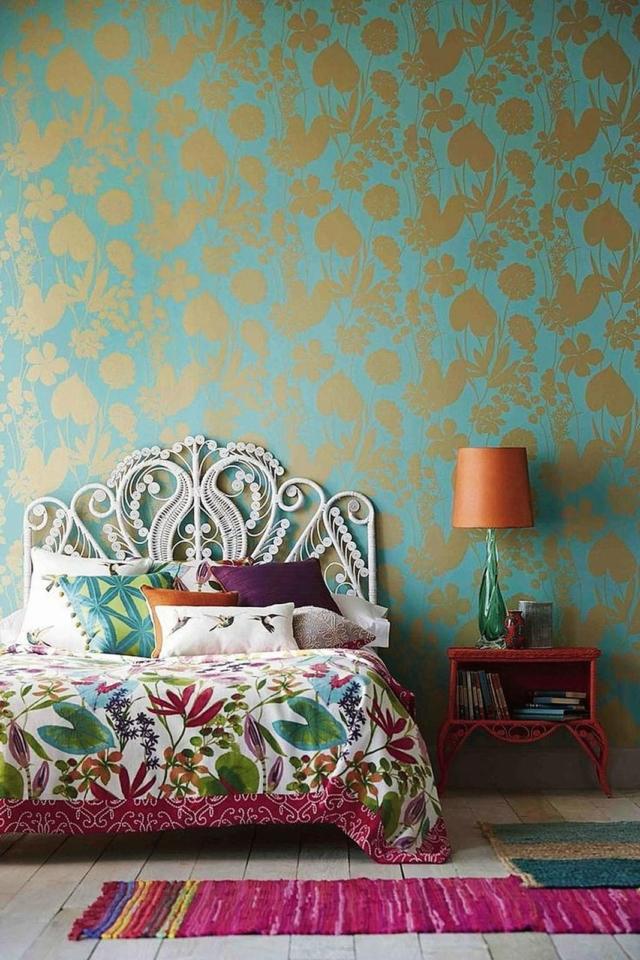 parete dietro il letto carta da parati Amazilia, di Harlequin parete dietro il letto carta da parati Amazilia, di Harlequin