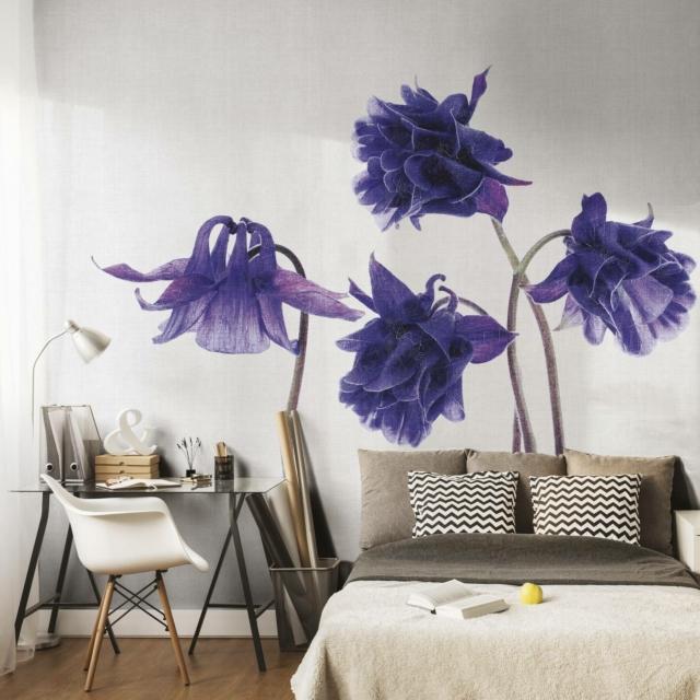 parete dietro il letto carta da parati Campanula di Londonart parete dietro il letto carta da parati Campanula di Londonart