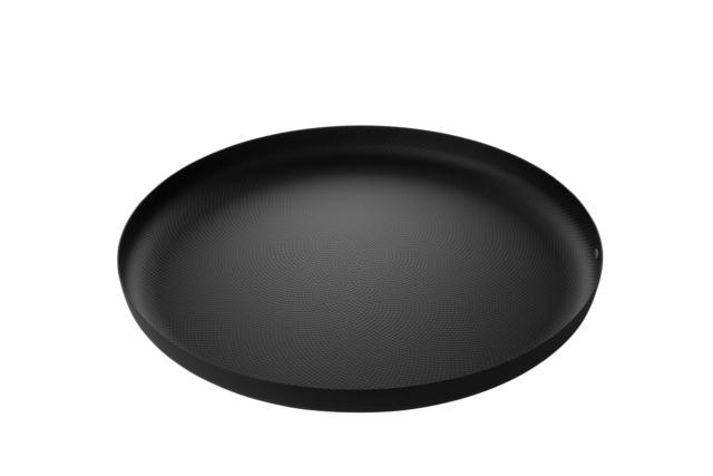 Vassoio nero rotondo in acciaio con resina epossidica JM14/35” di Alessi Vassoio nero rotondo in acciaio con resina epossidica JM14/35” di Alessi