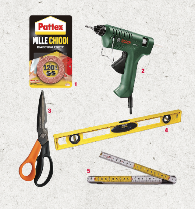 Biadesivo Millechiodi di Pattex,pistola incollatrice a caldo PKP 18 E di Bosch, forbici multiuso Cuts+More™ di Fiskars, livella a tre bolle in abs da 45 cm, metro pieghevole art. 000969254 di CFadda Biadesivo Millechiodi di Pattex,pistola incollatrice a caldo PKP 18 E di Bosch, forbici multiuso Cuts+More™ di Fiskars, livella a tre bolle in abs da 45 cm, metro pieghevole art. 000969254 di CFadda