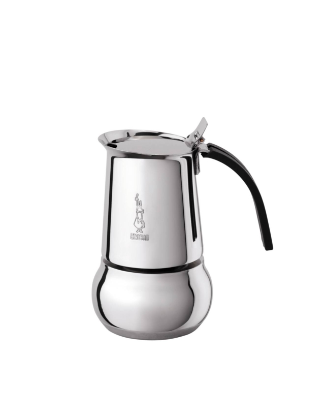 caffettiera in acciaio Inox 18/10 Kitty di Bialetti con manico antiscottatura caffettiera in acciaio Inox 18/10 Kitty di Bialetti con manico antiscottatura
