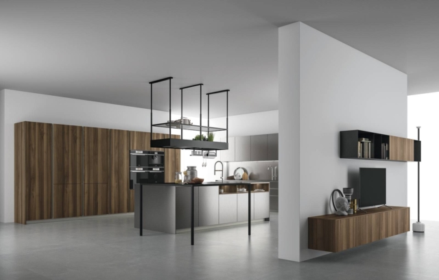 armadiatura cucina in legno con isola Aspen di Doimo Cucine armadiatura cucina in legno con isola Aspen di Doimo Cucine