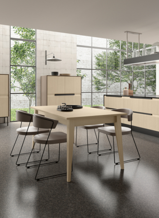 cucina angolare con design e ante in Nobilitato Rovere Camargue Chantal di Febal Casa cucina angolare con design e ante in Nobilitato Rovere Camargue Chantal di Febal Casa