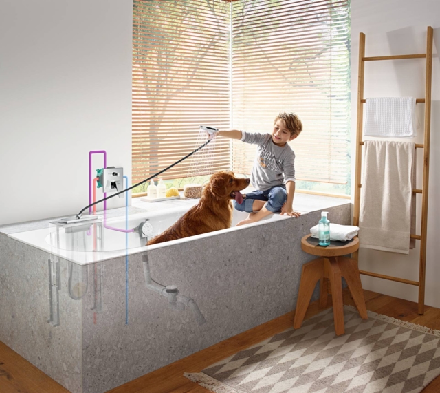 sBox di Hansgrohe è un sistema per l’avvolgimento del tubo flessibile della doccetta in modo fluido e sicuro, oltre che a scomparsa sBox di Hansgrohe è un sistema per l’avvolgimento del tubo flessibile della doccetta in modo fluido e sicuro, oltre che a scomparsa