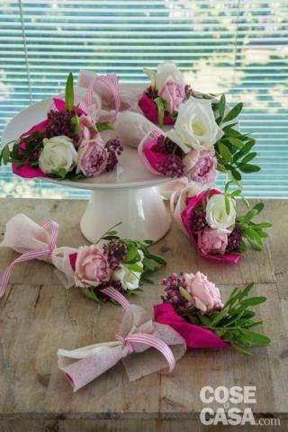 mini bouquet rose lentisco