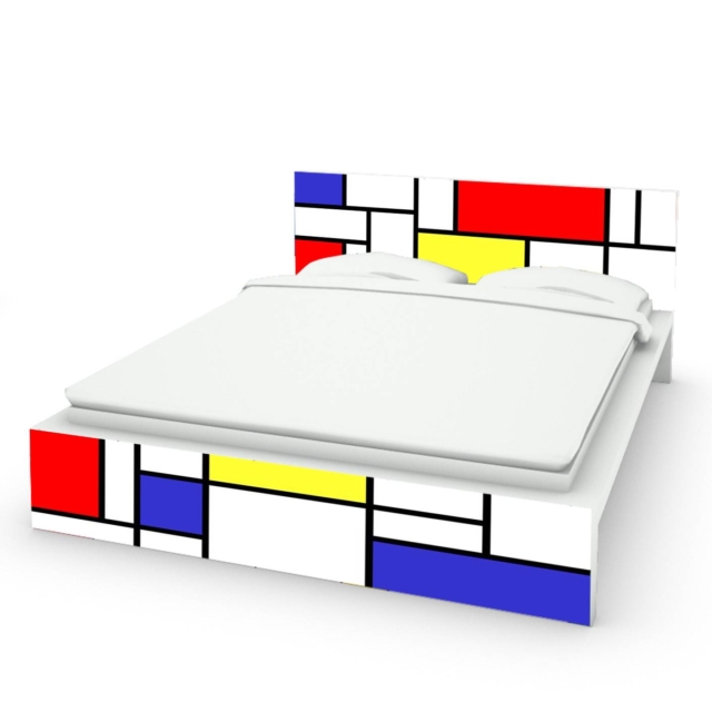 Adesivo per letto, Spidesell Italia effetto Mondrian Adesivo per letto, Spidesell Italia effetto Mondrian