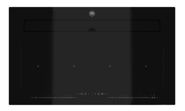 piano a induzione in vetroceramica nero con aspirazione integrata Bertazzoni modern P904IBHNE piano a induzione in vetroceramica nero con aspirazione integrata Bertazzoni modern P904IBHNE