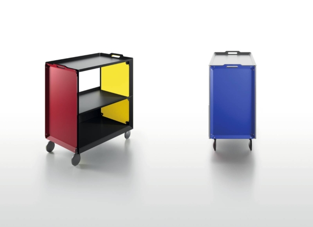 Carrello Life, Danese Milano, effetto Mondrian Carrello Life, Danese Milano, effetto Mondrian