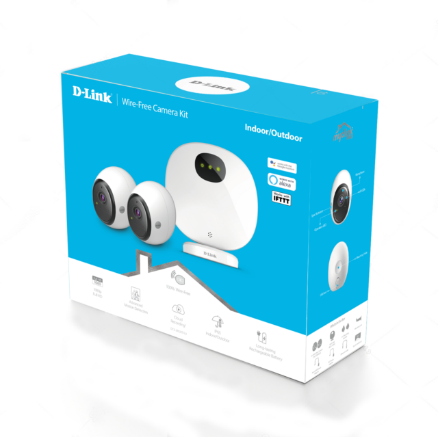 kit con videocamera senza fili e batterie al litio DCS-2802KT-EU Pro Wire-Free Camera Kit di mydlink kit con videocamera senza fili e batterie al litio DCS-2802KT-EU Pro Wire-Free Camera Kit di mydlink