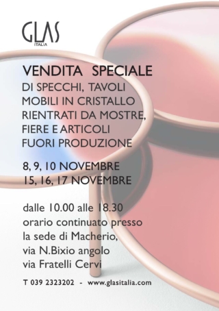 GLAS ITALIA vendita speciale 2019 GLAS ITALIA vendita speciale 2019