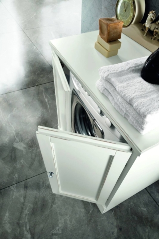 Mobile lavatrice di Cerasa misura L 72 x H 91 cm e ha profondità variabile a seconda delle dimensioni dell’elettrodomestico (da 39,5 a 59,5 cm) Mobile lavatrice di Cerasa misura L 72 x H 91 cm e ha profondità variabile a seconda delle dimensioni dell’elettrodomestico (da 39,5 a 59,5 cm)