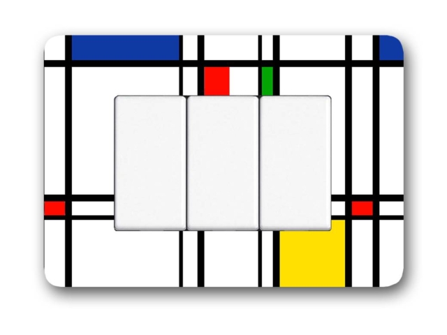 Placca elettrica, Mondrian Matix BTicino Fungho, effetto Mondrian Placca elettrica, Mondrian Matix BTicino Fungho, effetto Mondrian