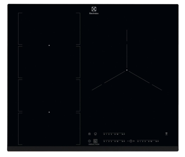 piano cottura induzione electrolux infinite flexybridge EIV65343 largo 60 cm, spegnimento automatico temporizzato piano cottura induzione electrolux infinite flexybridge EIV65343 largo 60 cm, spegnimento automatico temporizzato