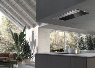 cappa Onyx-C di Faber, ad incasso a soffitto, in acciaio inox e vetro, classe A++, larga 90 cm cappa Onyx-C di Faber, ad incasso a soffitto, in acciaio inox e vetro, classe A++, larga 90 cm