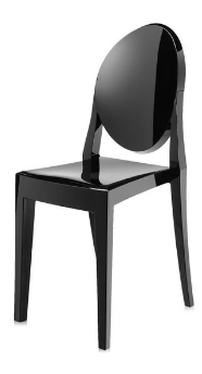 Sedia nera Victoria Ghost di Kartell