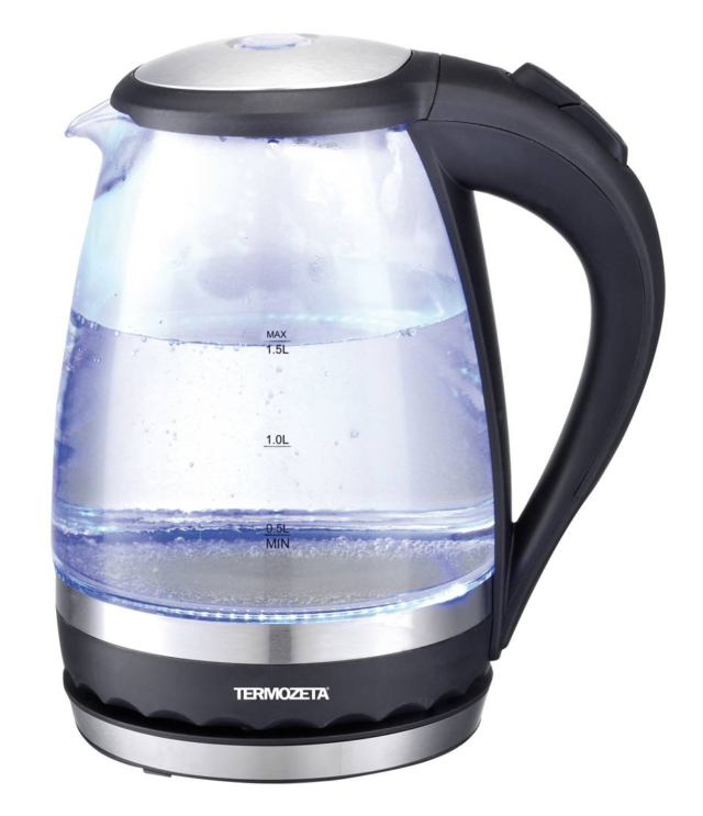 bollitore cordless Glass di Termozeta con contenitore vetro termoresistente bollitore cordless Glass di Termozeta con contenitore vetro termoresistente