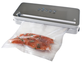 macchina sottovuoto in acciaio con cutter integrato BA010 di Beper macchina sottovuoto in acciaio con cutter integrato BA010 di Beper