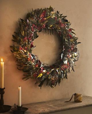 decori natale 2022 ghirlanda grande rattan foglie naturali verdi bacche rosse xl zara home decori natale 2022 ghirlanda grande rattan foglie naturali verdi bacche rosse xl zara home